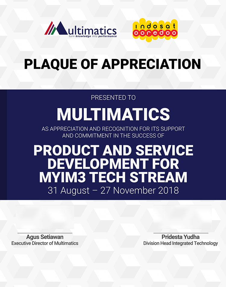 Project Multimatics Product and System Development for MyIM3 Tech Stream Indosat Oredoo